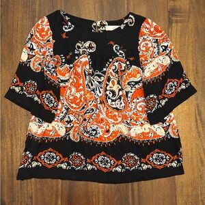 3/$12 LOFT Paisley Print Women's Top